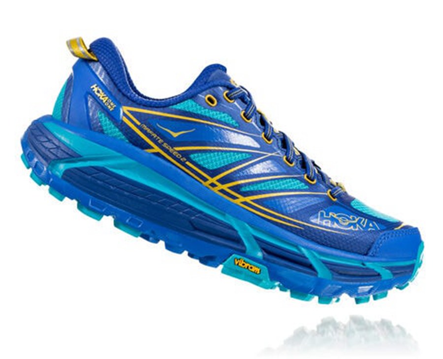 Hoka One One トレイルシューズ レディース 青 - Mafate Speed 2 - FH4678032